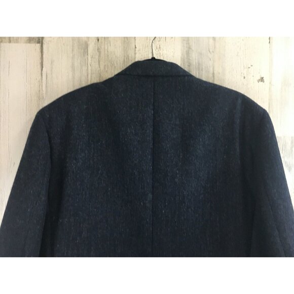 Brooks Brothers Tweed Shetland Cheviot UK Milano Navy Wool 2 Btn Blazer 46R - Picture 7 of 16